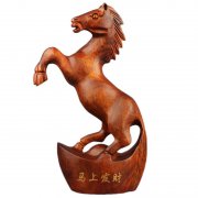 木雕馬上發(fā)財(cái)